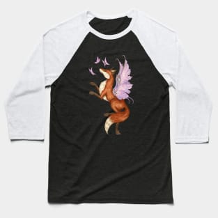 Fox Fairy Pink Baseball T-Shirt